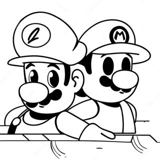 Luigi Og Mario Eventyr Fargeleggingsark 4782-3846