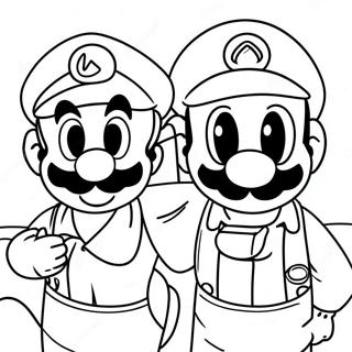 Luigi Og Mario Eventyr Fargeleggingsark 4782-3847