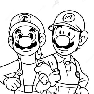 Luigi Og Mario Eventyr Fargeleggingsark 4782-3848