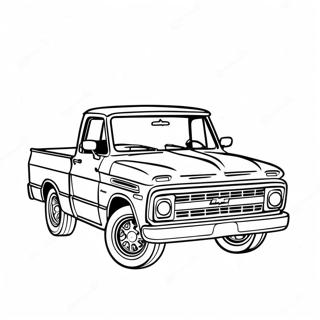 Chevy C10 Klassisk Lastebil Fargeleggingsark 47834-39771