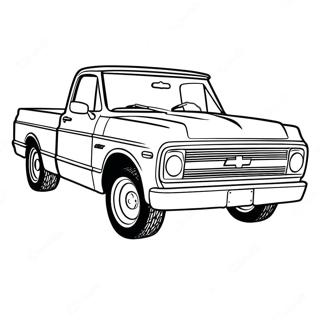 Chevy C10 Klassisk Lastebil Fargeleggingsark 47834-39772