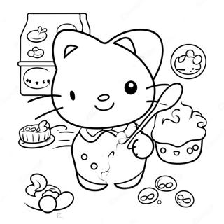 Hello Kitty Baker Deilige Godbiter Fargeleggingsark 47885-39815