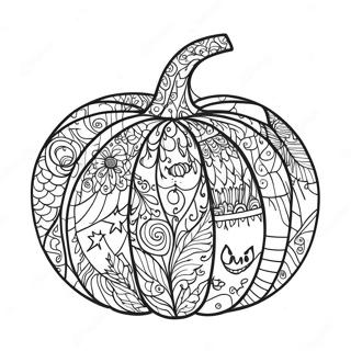 Halloween Zentangle Gresskar Fargeleggingsark 48114-39979