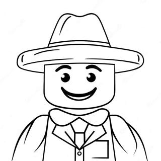 Glad Lego Person Med Hatt Fargeleggingsark 48235-40090