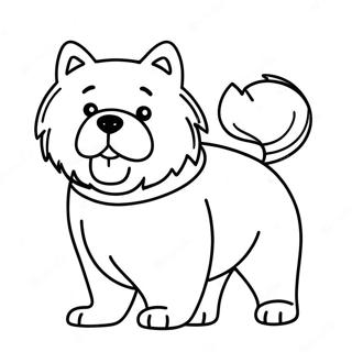 Chow Chow Hund Fargeleggingsark 48674-40444