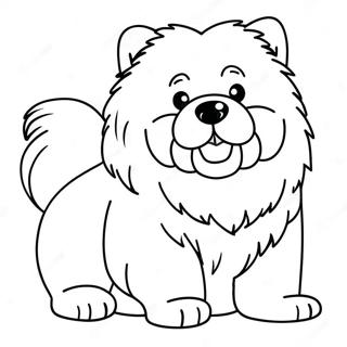 Pelskledd Chow Chow Valp Fargeleggingsark 48675-40434