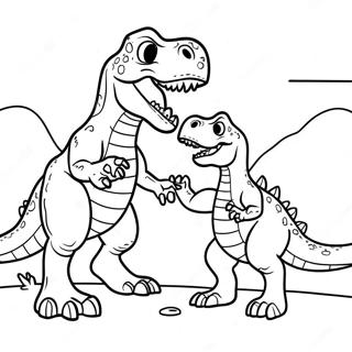 Giganotosaurus Vs T Rex Episk Kamp Fargeleggingsark 48834-40567