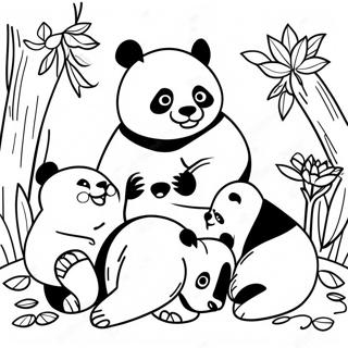 Panda Familie Fargeleggingsark 48874-40604