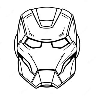 Iron Man Maske Fargeleggingsark 48924-40639