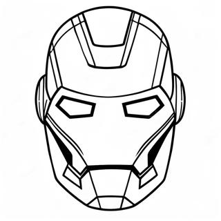 Detaljert Iron Man Maske Fargeleggingsark 48925-40643