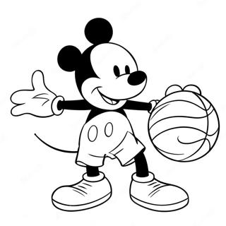 Mickey Mouse Basketball Fargeleggingsark 49354-40975