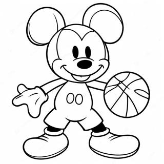 Mickey Mouse Basketball Fargeleggingsark 49354-40976