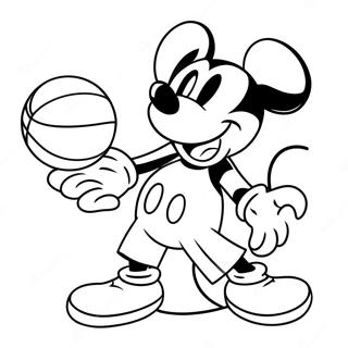 Mickey Mouse Basketball Fargeleggingsark 49354-41177