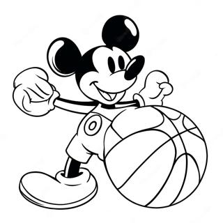 Mickey Mouse Basketball Fargeleggingsark 49354-41180