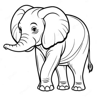 Majestetisk Afrikansk Elefant Fargeleggingsark 49485-41303