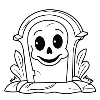 Skummel Gravstein Fargeleggingsark 49585-41368