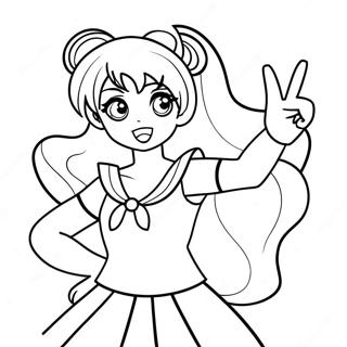 Sailor Venus I Aksjon Fargeleggingsark 50265-41906