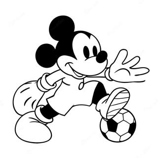 Mickey Mouse Spiller Fotball Fargeleggingsark 50705-42271