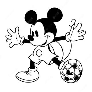 Mickey Mouse Spiller Fotball Fargeleggingsark 50705-42272