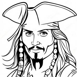 Pirater I Karibien Johnny Depp Fargeleggingsark 50955-42459