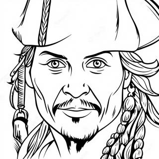 Pirater I Karibien Johnny Depp Fargeleggingsark 50955-42460