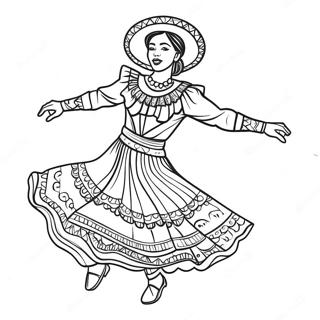 Folklorico Danseforestilling Fargeleggingsark 51164-42610