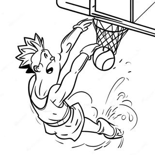 Spennende Slam Dunk Aksjon Fargeleggingsark 51255-42693