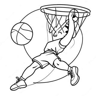 Spennende Slam Dunk Aksjon Fargeleggingsark 51255-42694