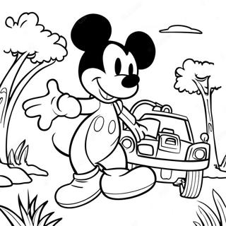 Mickey Mouse Safari Eventyr Fargeleggingsark 51544-42923