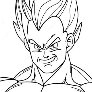 Majin Vegeta Som Lader Opp Fargeleggingsark 52156-43411