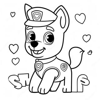 Paw Patrol Valentines Fargeleggingsark 52346-43546