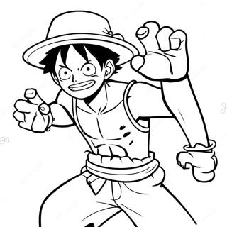 Luffy I Dynamisk Snakeman Posisjon Fargeleggingsark 52627-43776