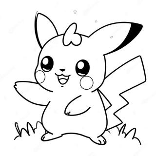 Sot Pikachu Som Leker Fargeleggingsark 53147-44182