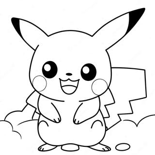 Sot Pikachu Som Leker Fargeleggingsark 53147-44183