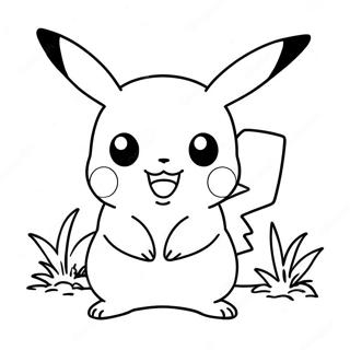 Sot Pikachu Som Leker Fargeleggingsark 53147-44184