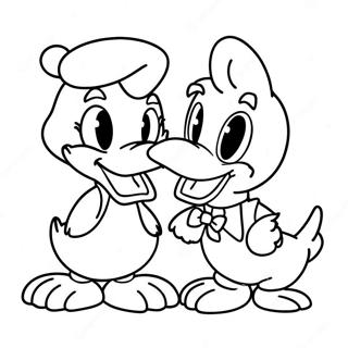 Donald Og Daisy Duck Fargeleggingsark