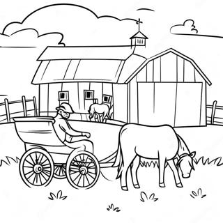 Amish Gards Scene Fargeleggingsark 53488-44431