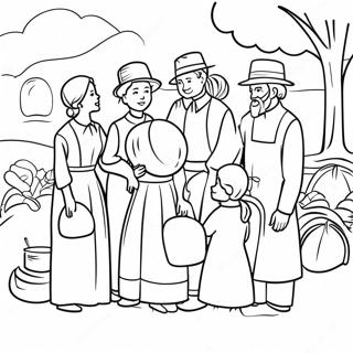 Amish Familie Samling Fargeleggingsark 53489-44440