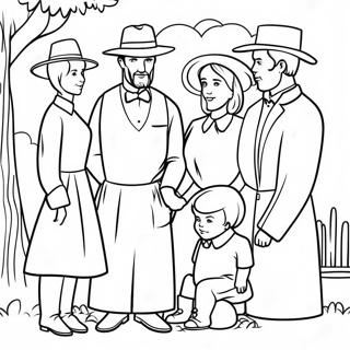 Amish Familie Samling Fargeleggingsark 53489 44592