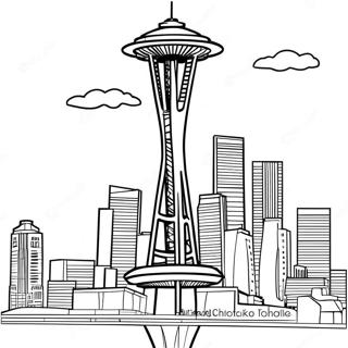 Seattle Space Needle Fargeleggingsark 53529-44473