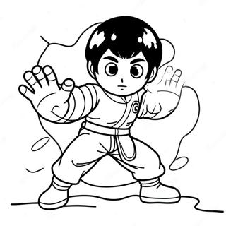 Rock Lee I Dynamisk Posisjon Fargeleggingsark 53779-44826