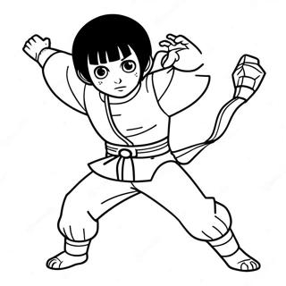 Rock Lee I Dynamisk Posisjon Fargeleggingsark 53779-44828