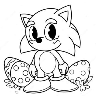 Sonic Med Paskeegg Fargeleggingsark 53849-44871