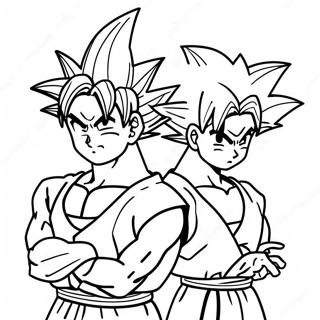 Goku Og Gohan Fargeleggingsark 53958-44959