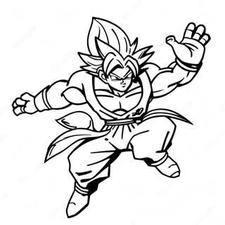 Super Saiyan Goku Flygende Fargeleggingsark 53959-44967