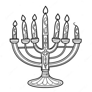 Hanukkah Menorah Fargeleggingsark 5443-4358