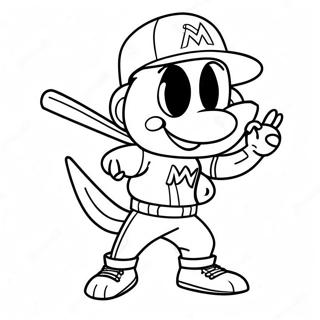 Miami Marlins Maskot Fargeleggingsark 54512-45378