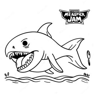 Megalodon Monster Jam Fargeleggingsark 54621-45460