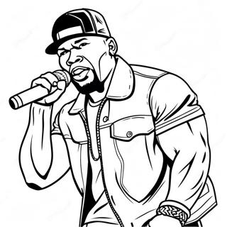 50 Cent Opptrer Live Fargeleggingsark 54832-45643