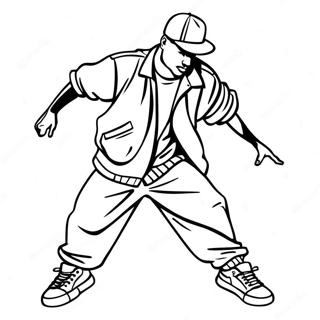 90 Talls Hip Hop Danser Fargeleggingsark 55062-45819